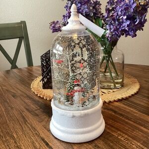 Winter Lane White Snow Lantern Snowman Rotating Figure QVC Christmas Illuminated